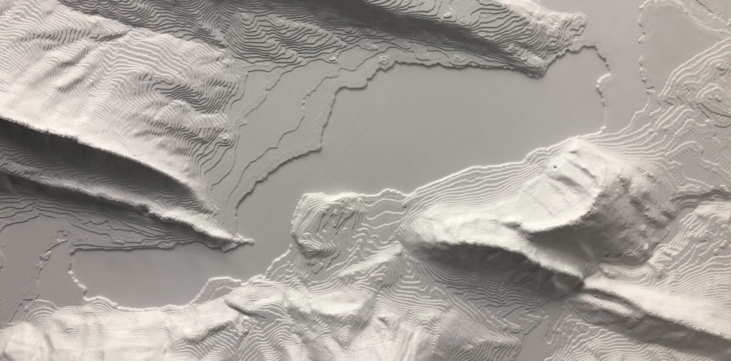 Zoom sur un détail de la carte relief Annecy Mountain