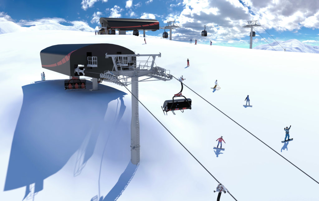 Modélisation 3D d'un projet de remontées mécaniques pour MND