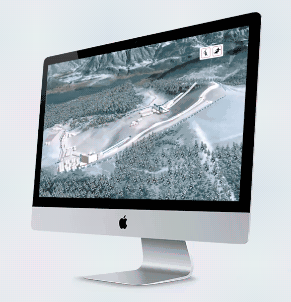 animation 3D du Semnoz sur un Imac