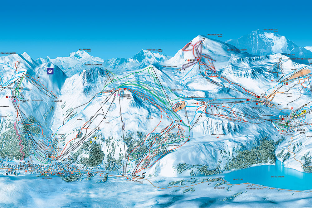 Plan des Pistes Tignes Val D'Isère