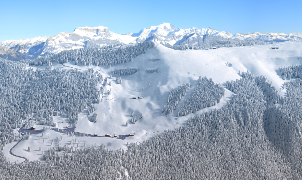 Plan des pistes du Semnoz étape 3 : compositing 