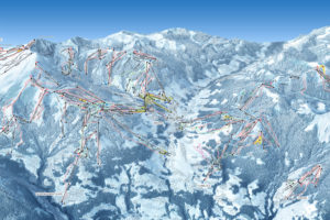 Plan des pistes Megève evasion Mont Blanc