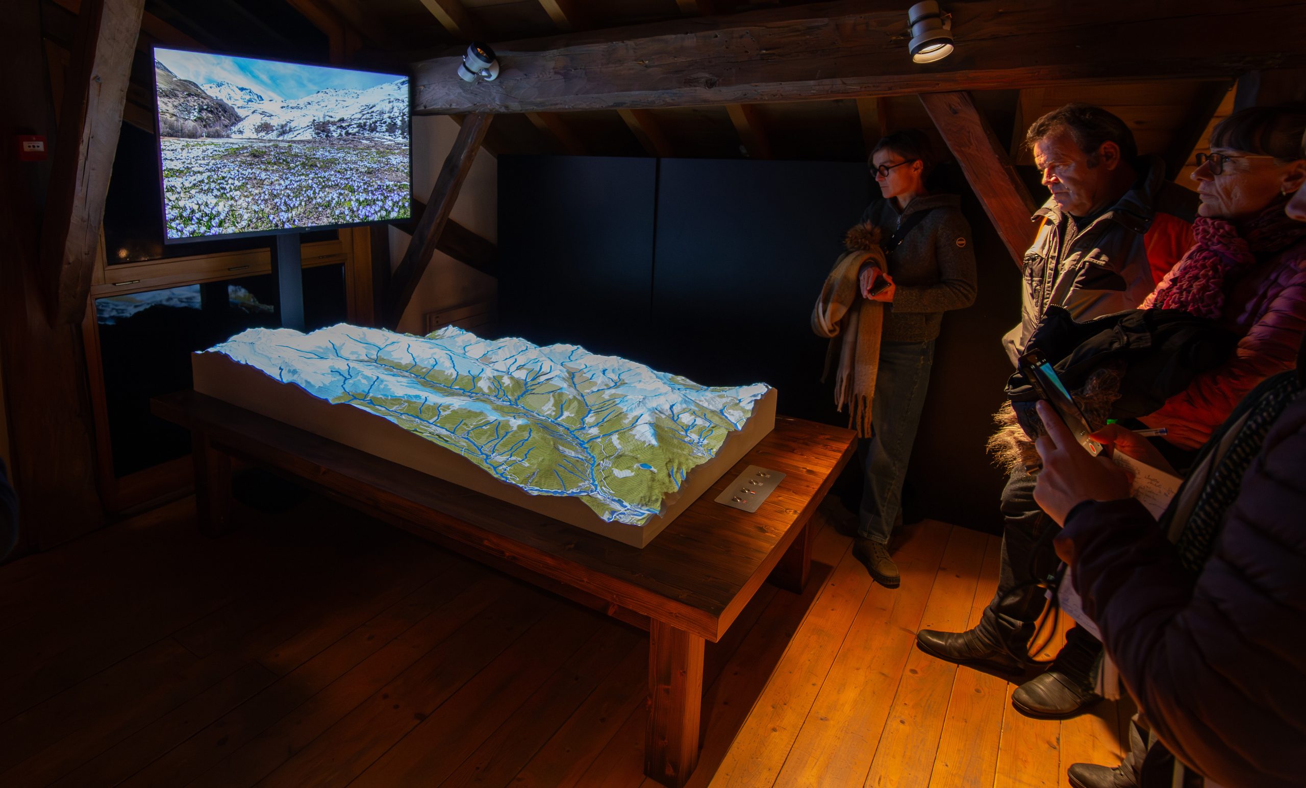 carte relief animée de la vallée des Belleville à Saint Martin de Belleville