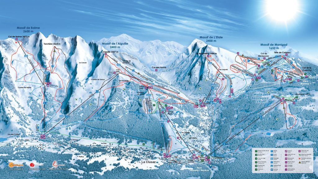 Plan des pistes de La Clusaz
