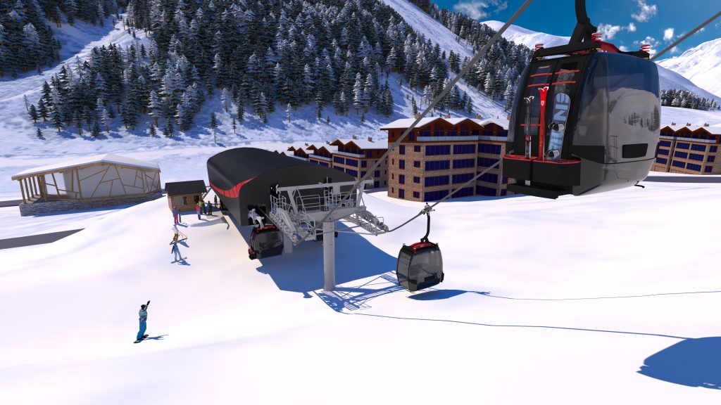 Modélisation 3D d'un projet de remontées mécaniques pour MND